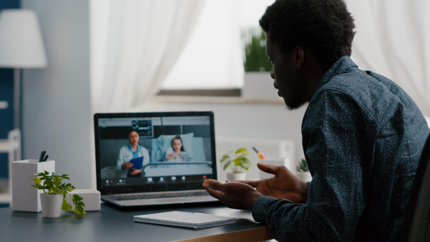Mental health support in Ghana — a person speaking with a therapist online